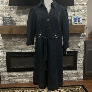 NWT Robert Louis Blue Denim Dress. Size medium. See pics for flaw